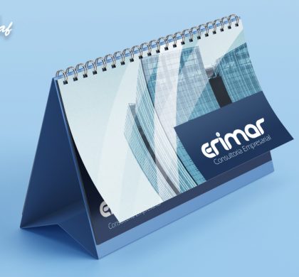 Calendário de mesa produzido pela InoveGraf para Erimar Consultoria Empresarial